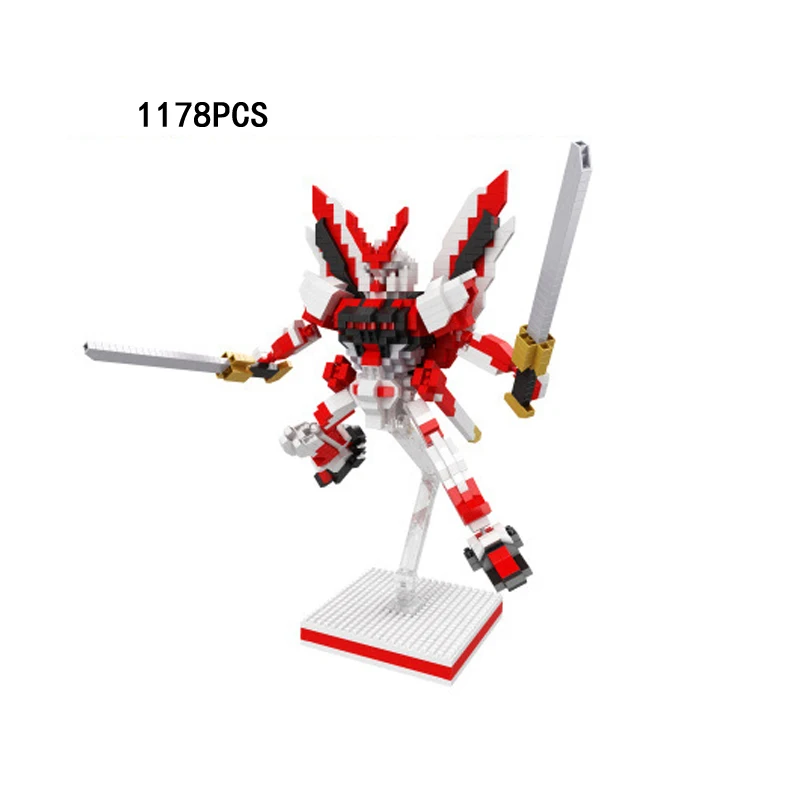 Супер робот war seed DESTINY micro diamond block freedom Strike i.w. S. P Gundam красный сбивающийся сборный нанокубик модель игрушки