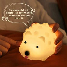 

Kids Night Light Cute Cartoon Hedgehog Shape LED Night Lamp USB Rechargeable Children Bedside Night Light Desktop Decoration