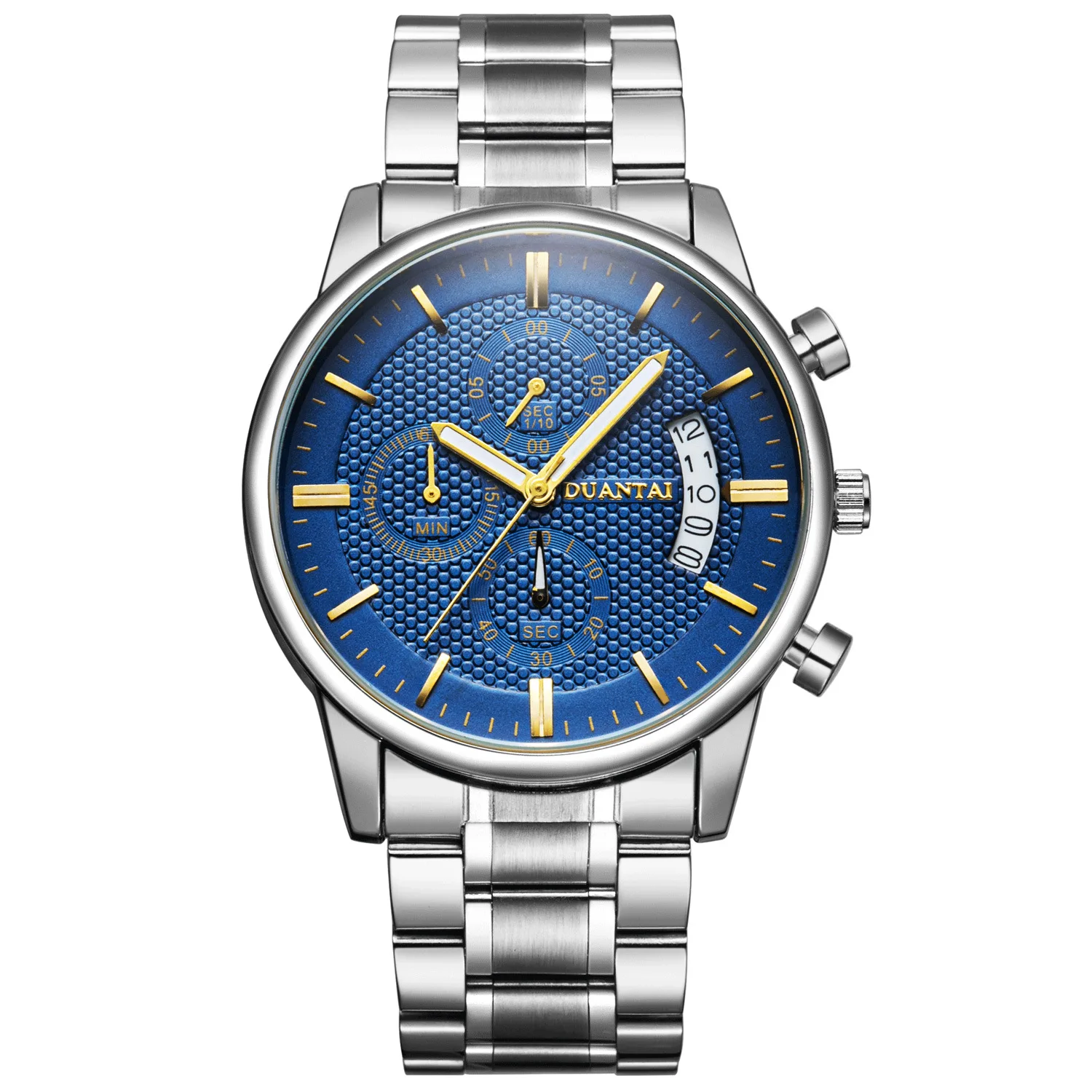 

611 Six-pin Calendar-duantai Mechanical Wrist Watch-Style Steel Belt Watch