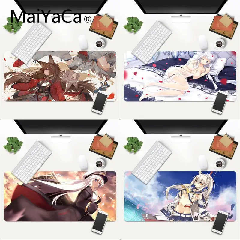 

MaiYaCa Azur Lane anime girl mouse pad gamer play mats Gaming Mouse Pad gamer Large Deak Mat 700x300mm for overwatch/cs go