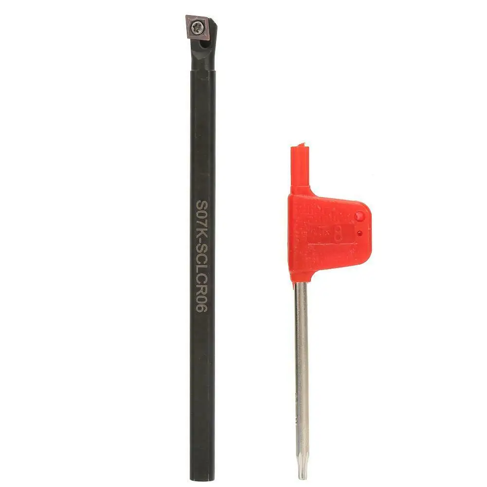 

1 Pcs S07K-SCLCR06 Internal Tool Boring Holder+ Wrench Steel Lathe Turning Tool Cutting Grinding Holder With Wrench