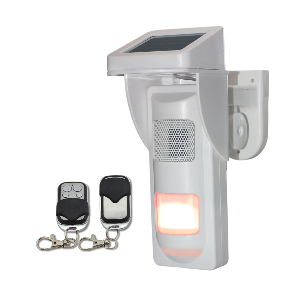 AlarmSensor MotionDetector SolarBattery IP65 Infrared Outdoor 433mhz