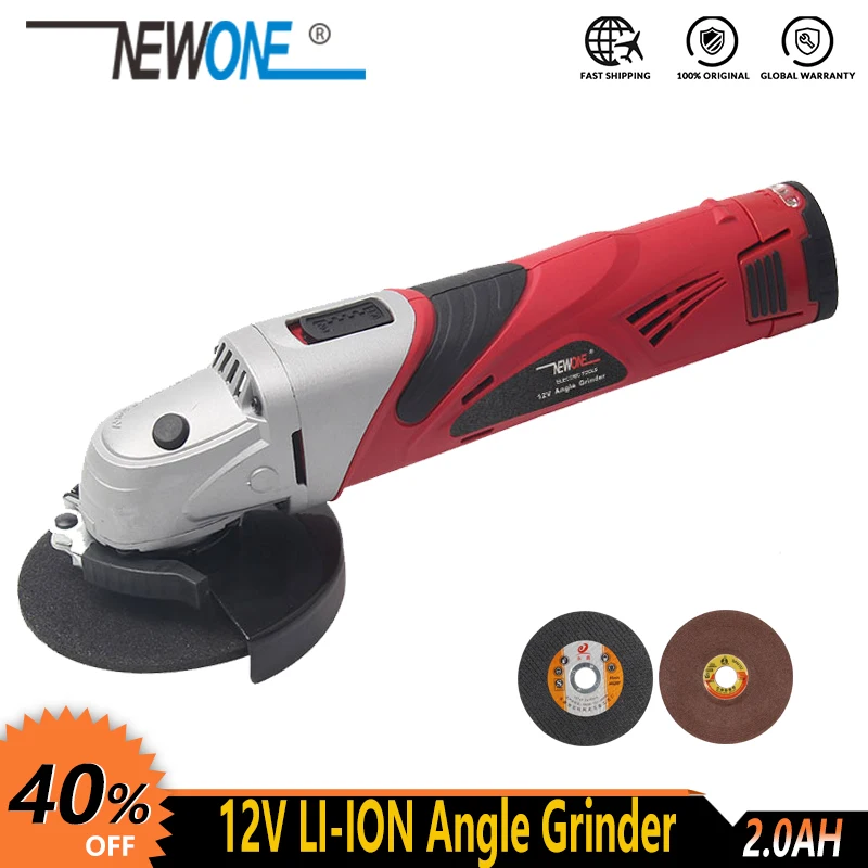 NEWONE 12V Cordless Electric Power Tool Lithium ion Angle Grinder