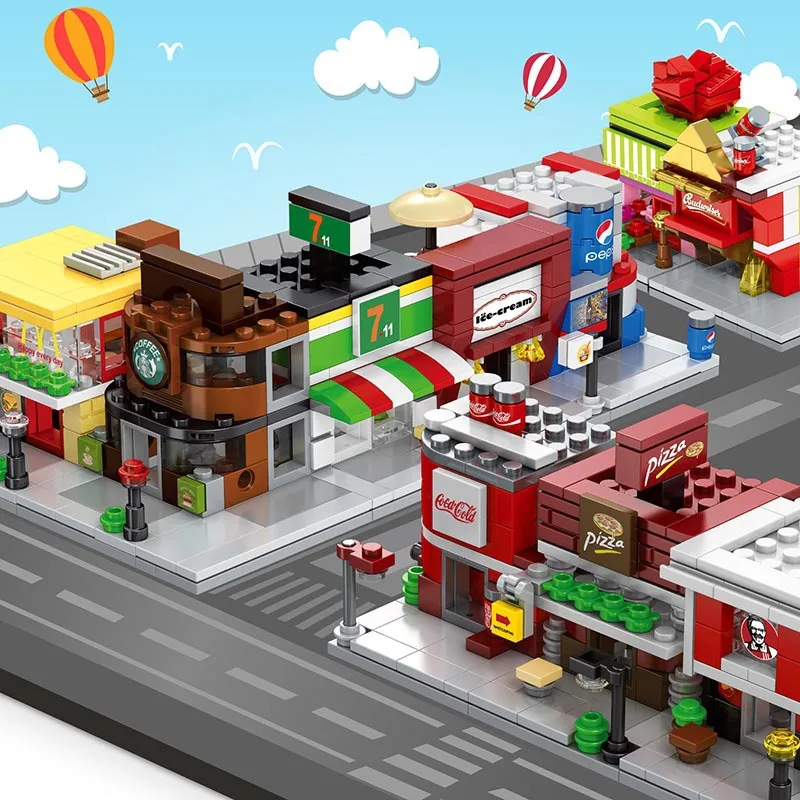 

Baby Semp Sd6608-15 Ultra-Mini Version of Street View Series 8 Mixed Assembled ENLIGHTEN Children Building Blocks Toy