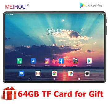 

10 Inch HD IPS Screen Tablet PC Android 9.0 OS Dual SIM Card Phone Call WIFI 2GB RAM 32GB ROM GPS Tempered Tablet 10.1