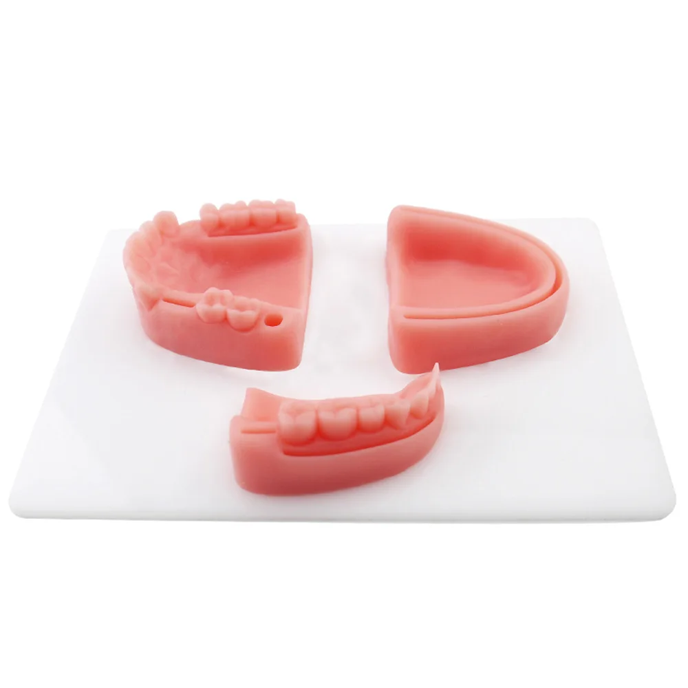 Зубные полости рта жевательной шов тренировочная Модель зуб ортодонтический медицинский силиконовый Пародонтит шва стоматологический инструмент - Цвет: 3PCS