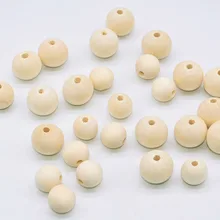 

8-25mm Natural Wood Beads Round Spacer Wooden Bead Unfinished Wood Beads Jewelry Making DIY Necklaces Bracelet Accessories