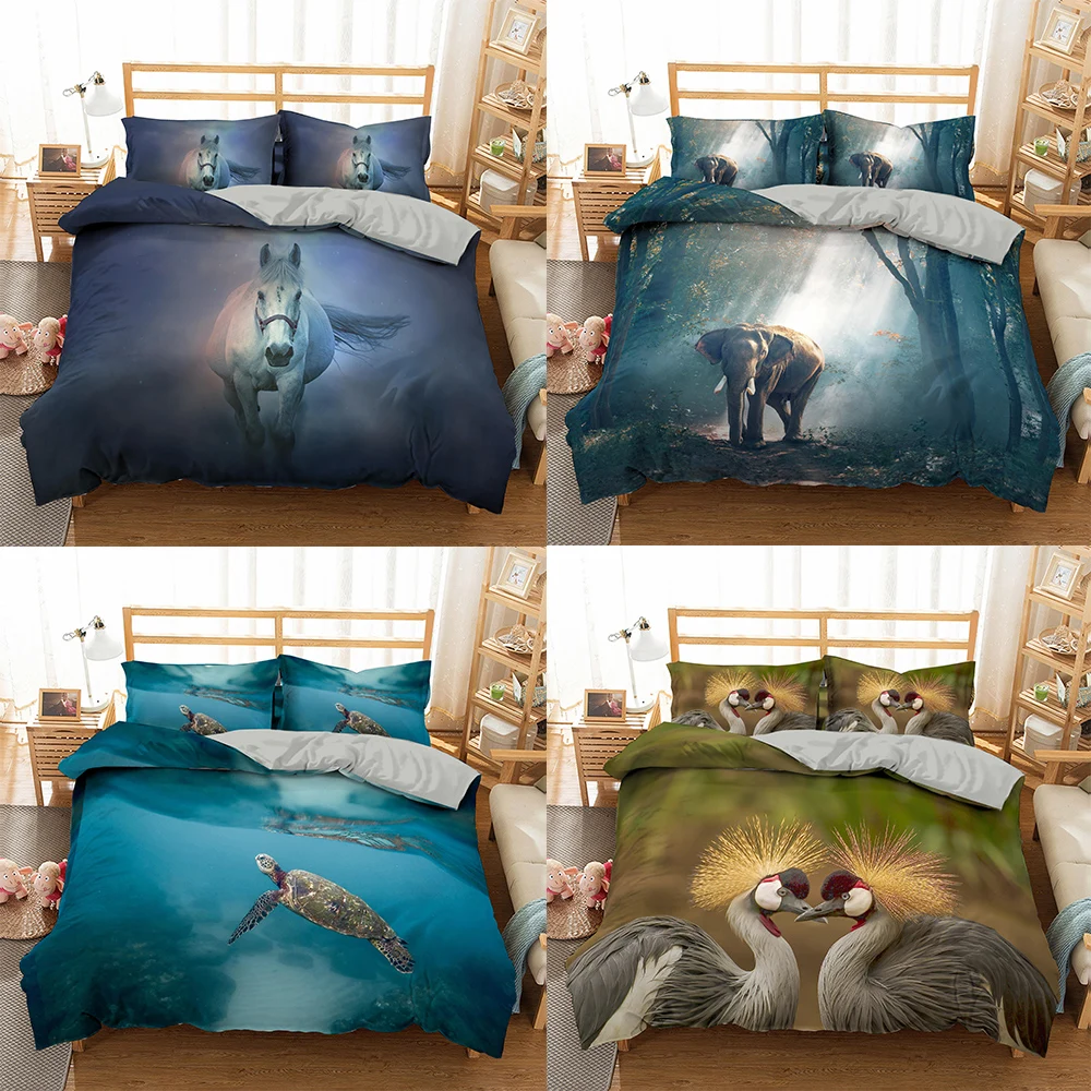 

DIDI 3D Animals Pattern Bedding Set Home Textiles Duvet Cover Sets Microfiber Bedclothes Living Room Decor Bedspread King Size