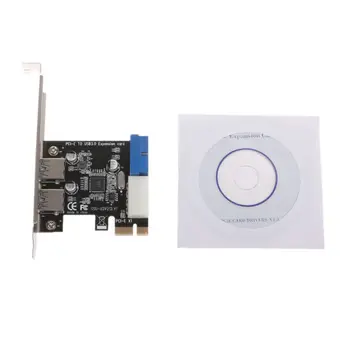 

New PCI Express USB 3.0 2 Ports Front Panel with Control Card Adapter 4-Pin & 20 Pin