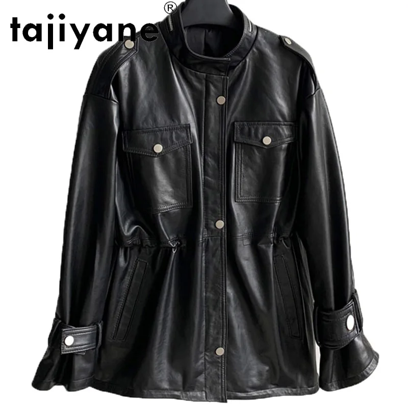 

Tajiyane New Real Sheepskin Jacket Women Genuine Leather Coats Woman Clothing High Quality Female Jackets Mujer Chaqueta TN2012