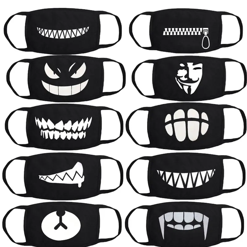 Máscara de fiesta para hombre y mujer, accesorio ideal para Halloween, cosplay, con dibujos decorativos, oso de la suerte, 10 unidades