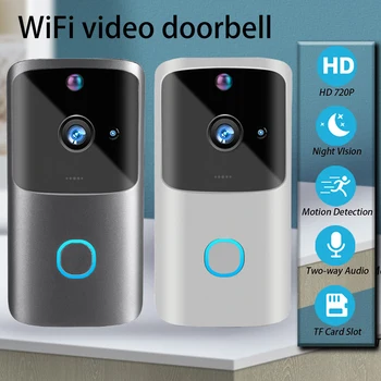 

WIFI Doorbell Smart Home Wireless Phone Door Bell Camera Security Video Intercom 720P HD IR Night Vision For Apartments