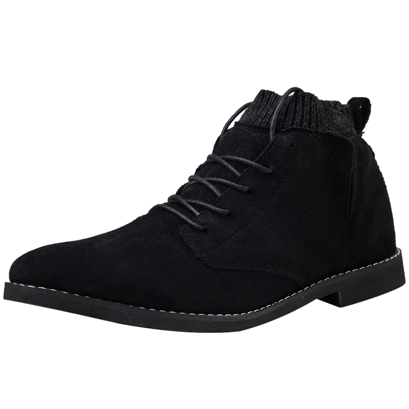 Новая мужская зимняя обувь модные мужские замшевые ботинки повседневная мужская обувь с острым носком зимние мужские ботинки недорогие мужские ботинки botas hombre