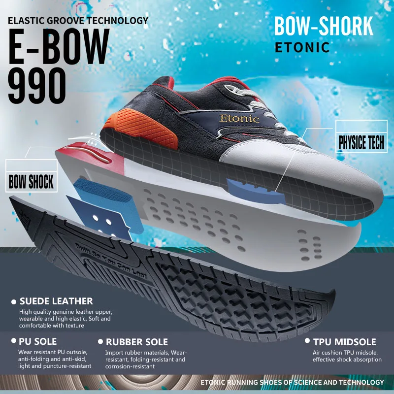 ETONIC классические беговые кроссовки мужские винтажные дышащие ударопрочные