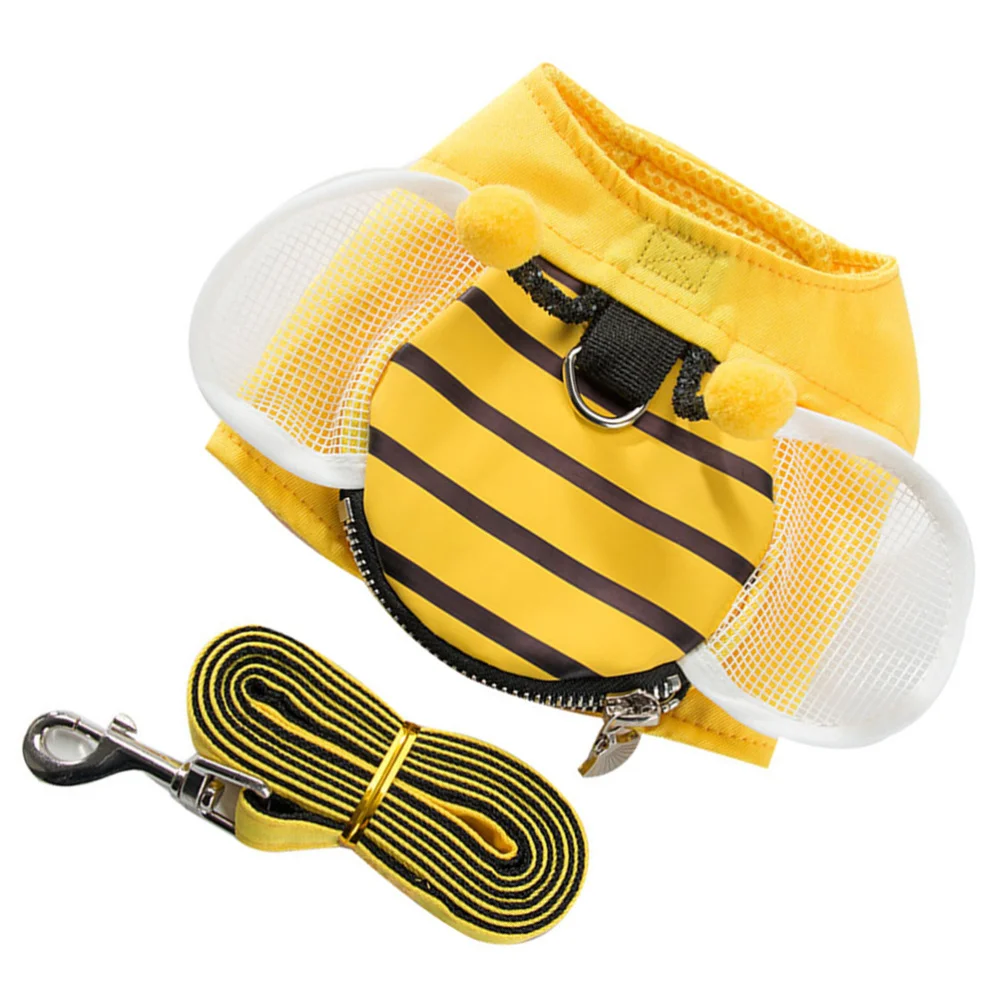 

1 Set Pet Vest Type Pulling Rope Dog Vest and Leash Set Pet Harnesses Set Dog Chest Straps for Pet Dog Use (Yellow, Size S)