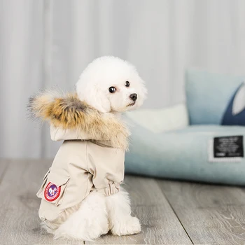 

Pet Dog Cotton Coat Hot Winter Warm Thick For Large Small Dog Pet Clothes Padded Hoodie Jumpsuit Pants Apparel S-2XL