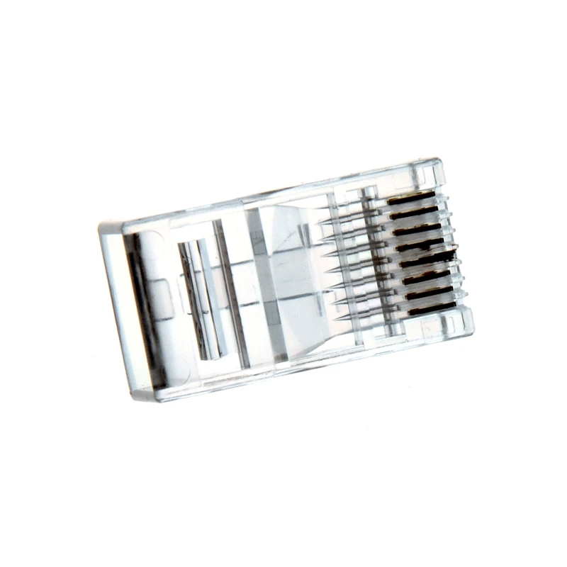 Top-RJ45 CAT-5 E(8P8C) обжимной соединитель твердый,(100 шт в пакете