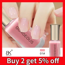 Nova unha polonês doces nude cor de secagem rápida translúcida geléia unha polonês 10 ml proteção ambiental durável unpeelable(China)