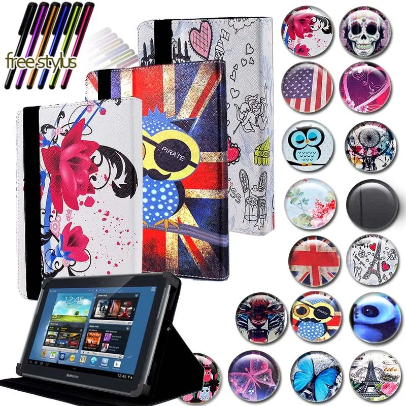 

KK&LL For Samsung Galaxy Note 10.1 N8000 n8010 - Leather Tablet Stand Folio Cover Case + Free stylus