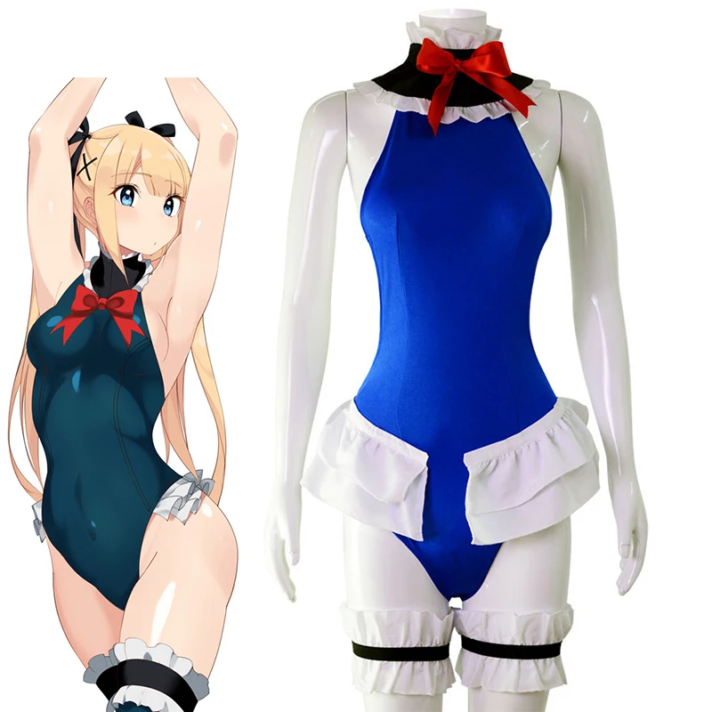 

Game Azur Lane Marie Rose Swimsuit Cosplay Women Blue Plus Size Sexy Bodysuit Anime Costume Lady Girl New Arrival