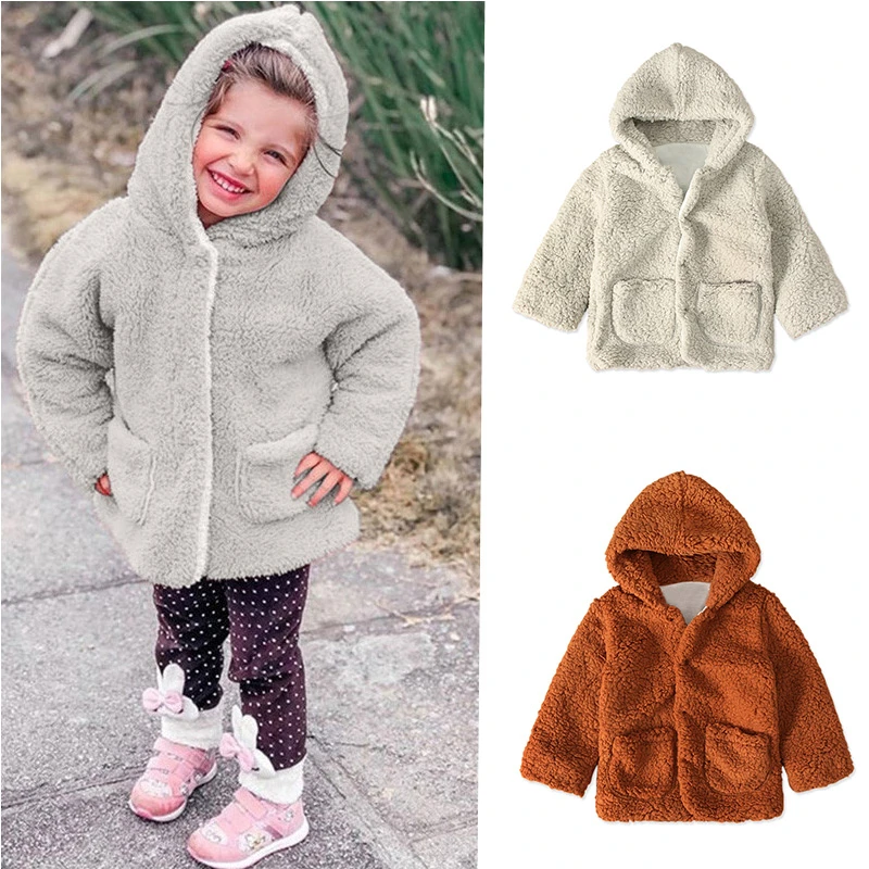 girls grey winter coat