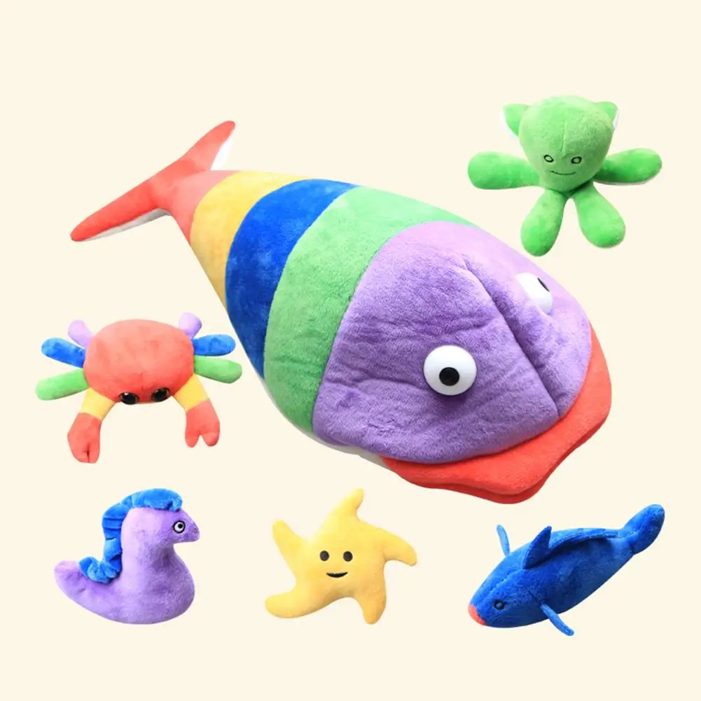 Детская плюшевая кукла игрушка для обучения набор в форме Кита плюшевая игрушка детская плюшевая игрушка Морская жизнь Набор детских развлекательных игрушек