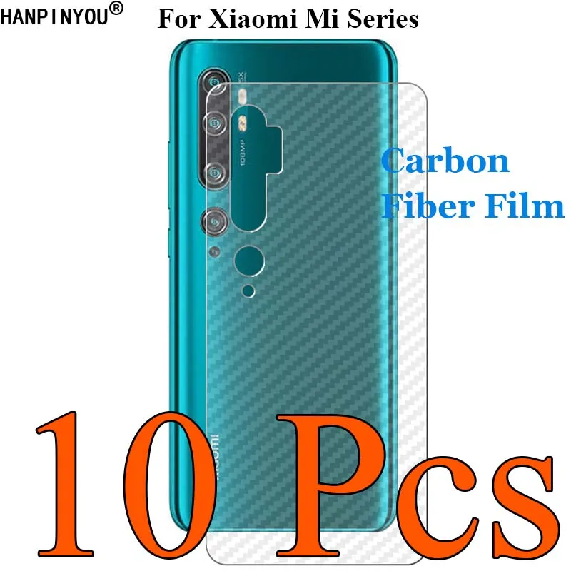 10 шт./лот для Xiaomi Redmi Mi Note 8 8T 9 9T Lite Pro 3D прозрачная углеволоконная задняя пленка