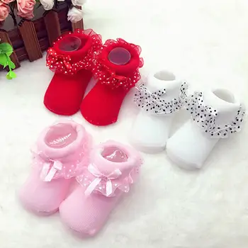

Baby Girl Socks Infants Lace Ankle Socks Princess Bowknots Socks For Baby Formal Attire Soft Cotton Polka Dot Ptint Tutu Socks