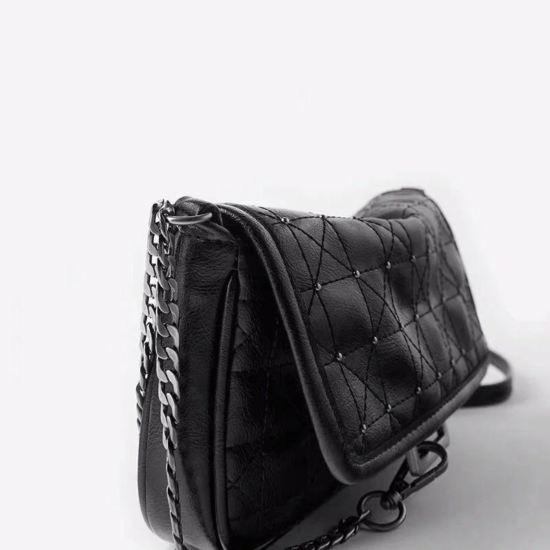 Новые модные заклепки bolsos de cuero suave de lujo Bolsos De bolsos de disevienador multibolsillo bandolera bolsos de hombro para m