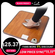 2 размера зимний кожаный нагревательный коврик для ног теплый Электрический обогреватель для ног артефакт вилка нагревательный коврик офисный нагревательный коврик