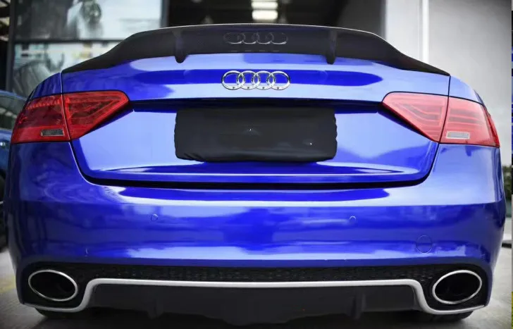 Для Audi A5 Автомобильный задний спойлер R Стиль 4 двери 2009 до углеродного волокна Материал Задний Багажник крыло спойлер