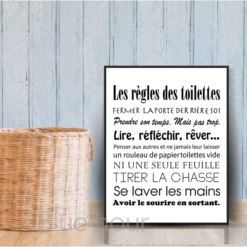 French Laundry Room Wall Decoration Canvas Painting Affiche Buandrie Minimalist Poster France Laundry Symbols Guide Art Prints