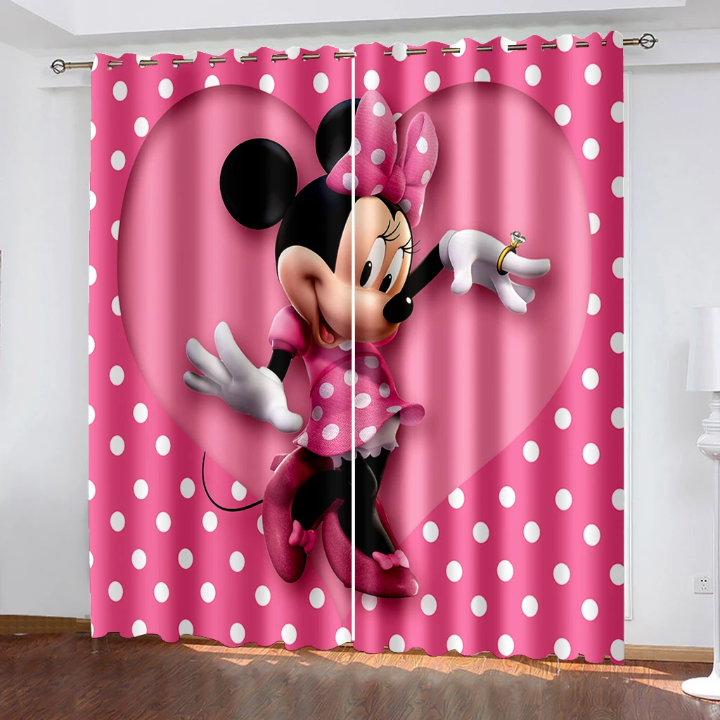 Blanco Stiptheid begin Schattige Roze Stip Minnie Mouse 3D Verduisteringsgordijnen Slaapkamer  Woonkamer Home Decoratie Voor Kinderen Meisjes Verjaardagscadeau|Tapijt| -  AliExpress