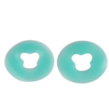 

2pcs Round Salon SPA Massage Bed Silicone Face Rest Cushion Pillow Green