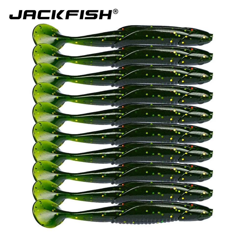 JACKFISH, 10 шт./лот, мягкие приманки, 9,5 см/6 г, приманки для рыбалки, морские рыболовные воблеры свимбейт, искусственные снасти