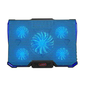 

Laptop Cooling Pad 5 Fans Adjustable Folding Notebook Cooler Exhaust Fan Dual USB Ports fit for up to 17” Laptop