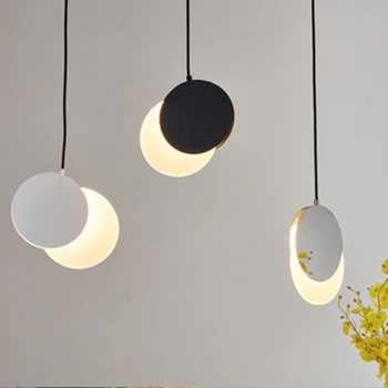 

Postmodern LED Pendant Light Round Eclipse Pendant Lamp Cafe Bar Loft Hanging Lamp Living Room Lamp Bedroom Decor Light Fixtures