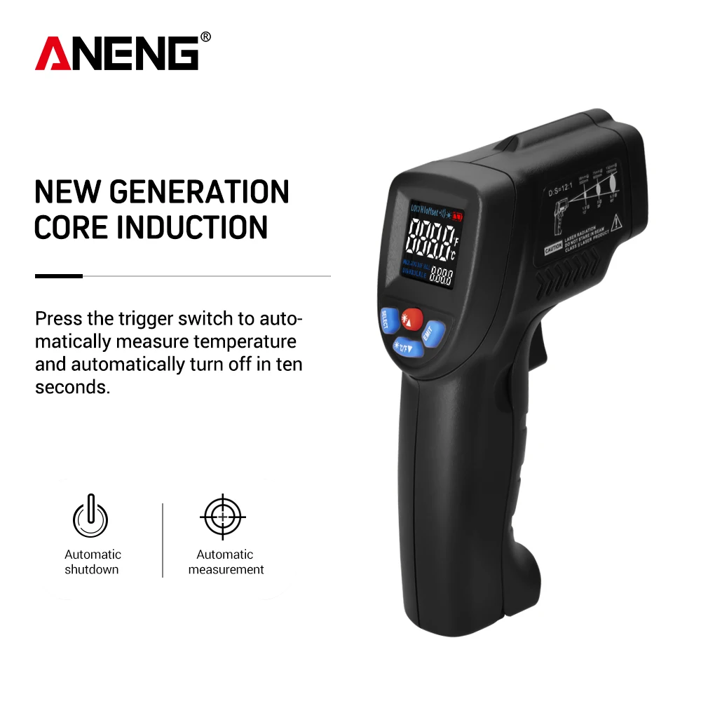 ANENG GM320B+ цифровой инфракрасный термометр измеритель влажности Метеостанция измеритель температуры измеритель влажности лазерный термометр