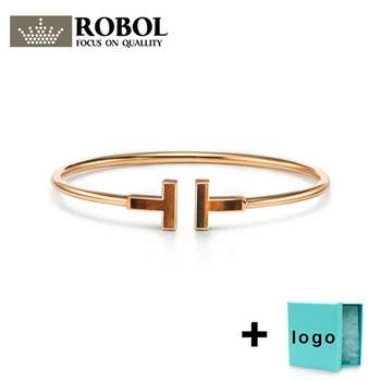 

SL 10 TFB original 925 sterling silver TFF bracelet classic brown T-shaped bracelet with original logo free shipping