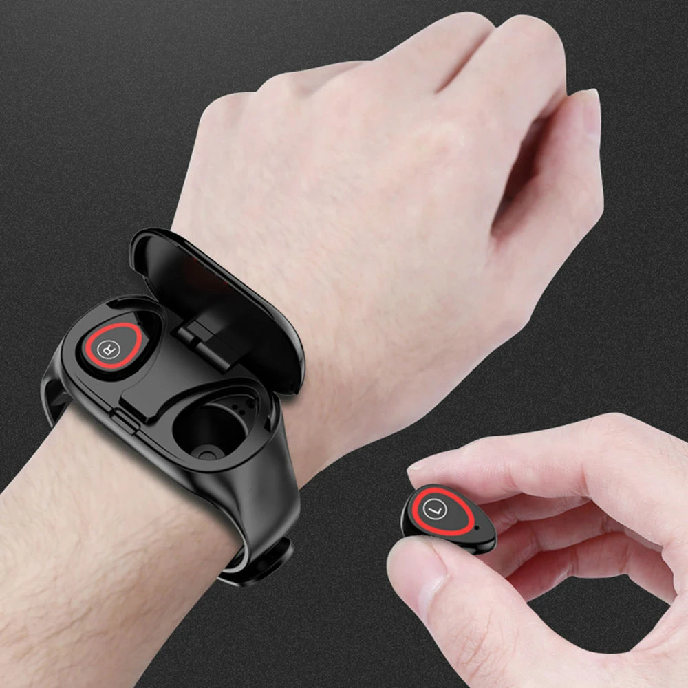 OMG ! M1 Newest AI Smart Watch With Bluetooth Earphone Heart Rate Monitor Smart Wristband Long Time Standby Sport Watch Men