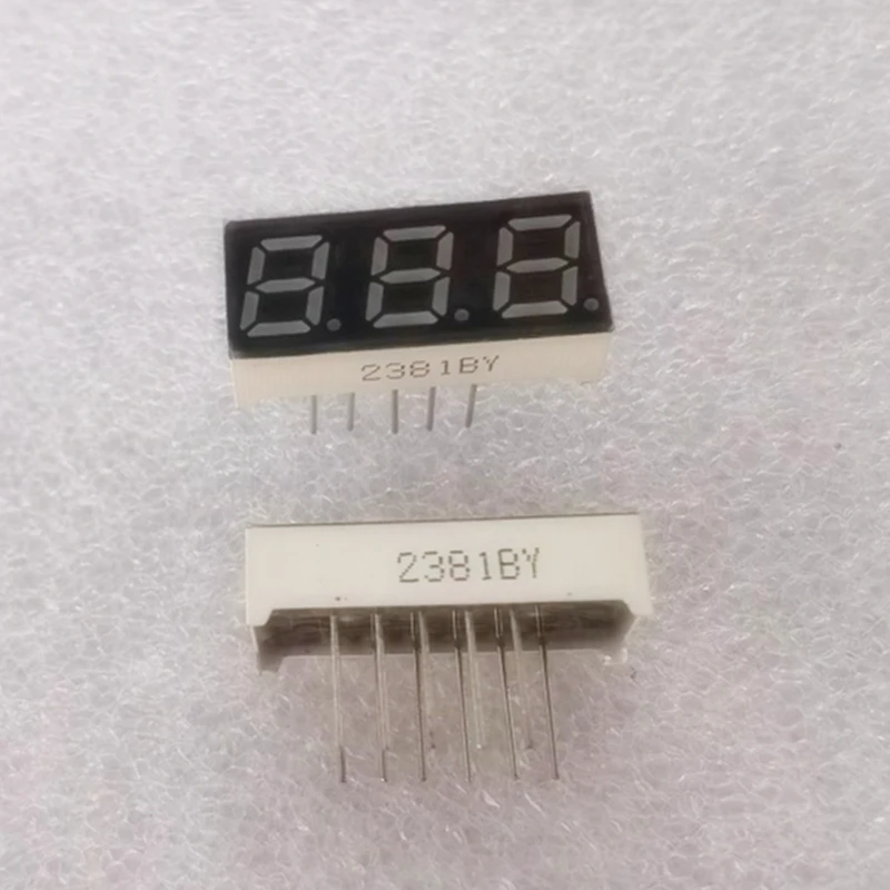 Yellow 3 Bit 0.28 inch Digital Tube LED Light 7 Segment Display 22.6*10*6.1mm Nixie tube common cathode