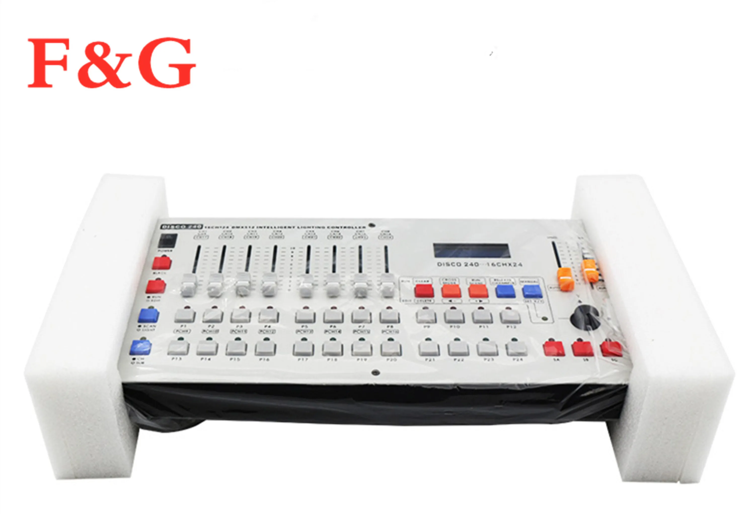F& GVenta caliente Disco 240 DMX контроллер de luz de la etapa DMX512 senanal consola para XLR-3 led par moviento de cabeza, DJ