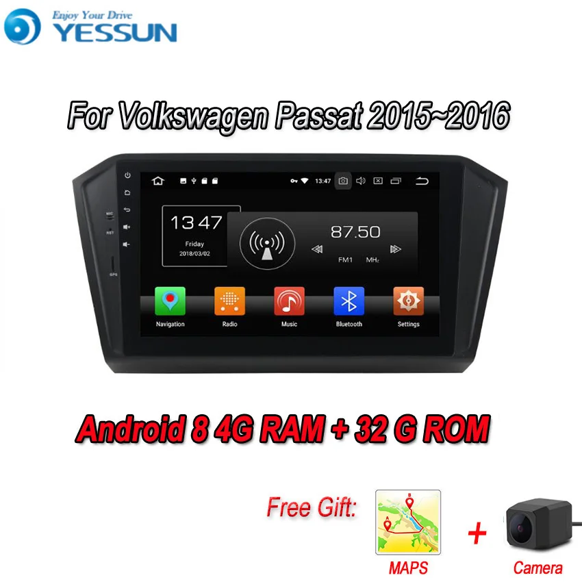 YESSUN Android 8.0 4G RAM For Volkswagen Passat 2015~2016 Car Navigation GPS Multimedia Player mirror link Radio Touch Screen | Автомобили