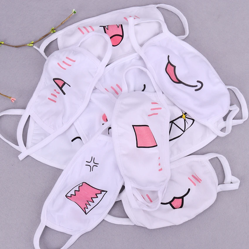 

Cute Anime Cartoon Mouth Muffle Face Mask Unisex Style Cover Cycling Anti Dust Cotton Facial Protective Cover Masks 1PC