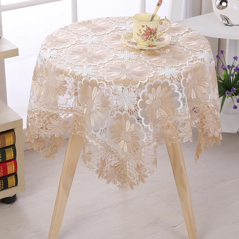 

Party Table Cover Round Tablecloth Rectangular Tablecloths Covers Dining Tablecover Embroidery Lace Tablecloth tovaglia TU20
