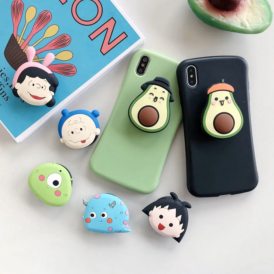 

Universal Foldable Bracket Holder for IPhone 7 8 Plus X 11 Pro Samsung Huawei Xiaomi OPPO VIVO Cute Cartoon Folding Ring Holder
