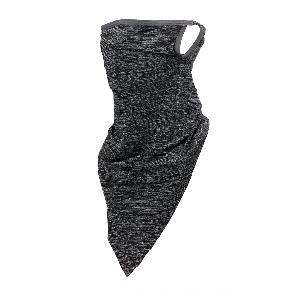 LEEPEE анти-УФ вискозное волокно защита от пыли и ветра повязка на голову спортивный шарф треугольник Половина лица дышащая велосипедная маска для лица - Цвет: Deep Gray