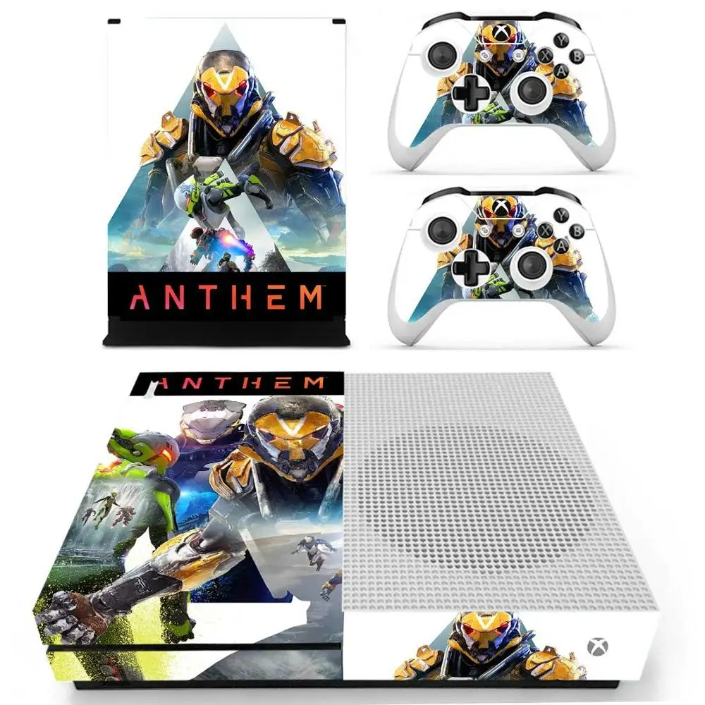 YS-xboxoneS-1997 Гимн наклейка s для Xbox One S кожа Виниловая Наклейка Pegatina Adesivo для Xbox one тонкая консоль и два контроллера шкуры - Цвет: YS-xboxoneS-1997