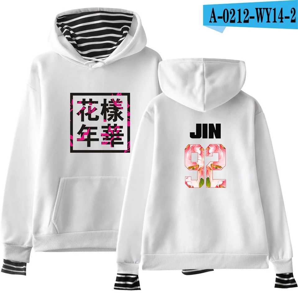 white Bangtan мальчики kpop JUNG KOOK JIN V пуловер кепки поддельные две части толстовки кофты для женщин/мужчин хип хоп Kpop Harajuku одежда - Цвет: white