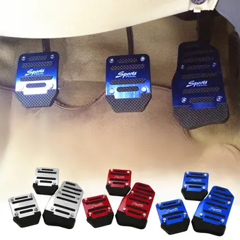 

3pcs Car Vehicle Non-slip Alloy Pad Pedal Aluminium Foot Treadle Cover reduce foot fatigue safe for driving